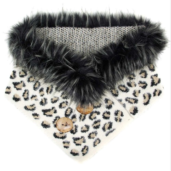 🆕 Leopard Faux Fur Chenille Tube - Picture 2 of 2